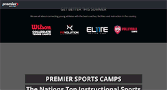 Desktop Screenshot of premiersportscamps.com