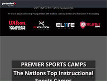 Tablet Screenshot of premiersportscamps.com